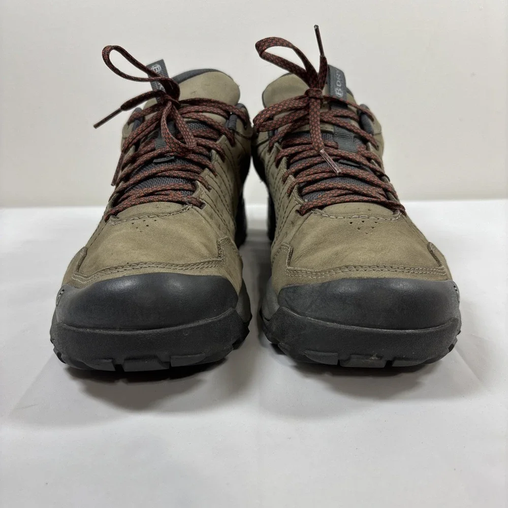 Oboz Sypes Mens 9.5 Low Top Brown Leather B-Dry Trail Hiking Shoes Waterproof
